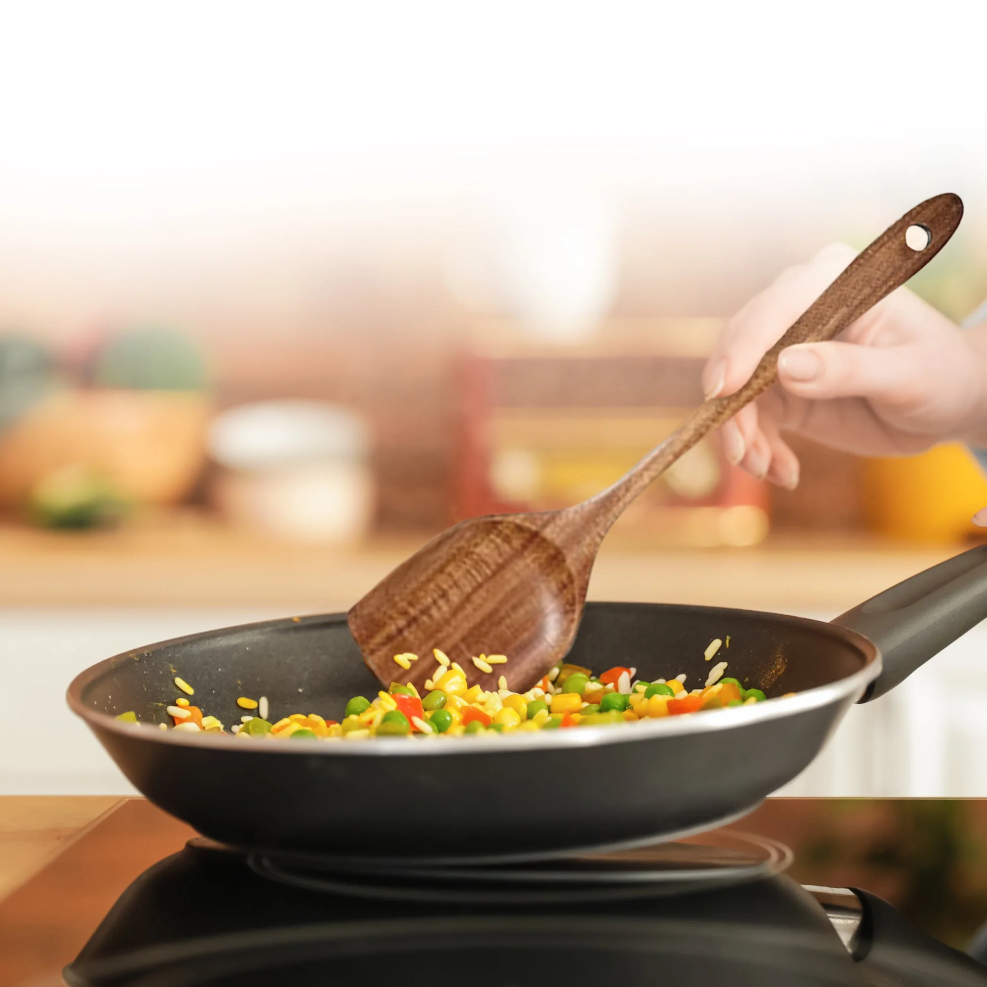 Cheer Collection Premium Teak Wood Spatula Set – Elegant 4-Piece Handcrafted Utensils for Effortless Cooking - Image 5