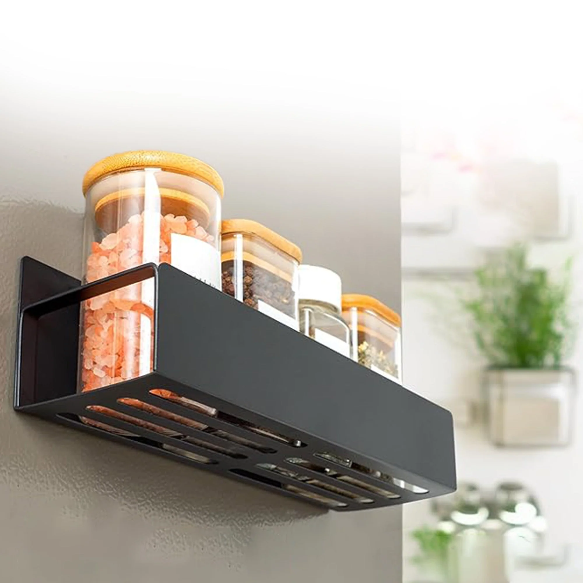 Cheer Collection Set of 2 Ultra-Strong Magnetic Spice Storage Organizer - Image 7