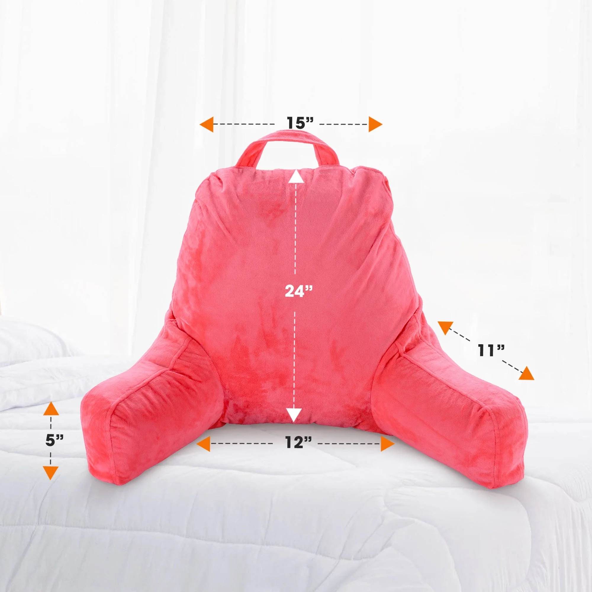 Cheer Collection Shredded Memory Foam TV Pillow & Backrest - Image 15