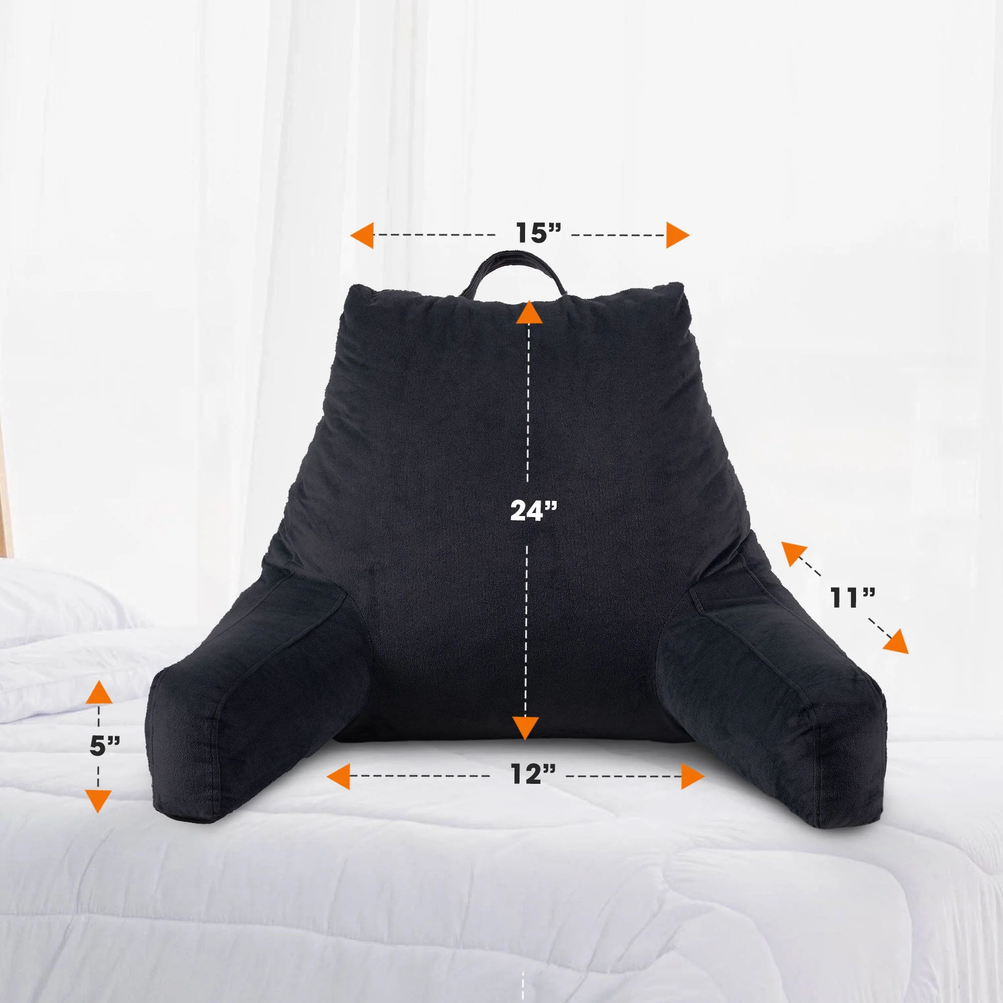 Cheer Collection Shredded Memory Foam TV Pillow & Backrest - Image 3
