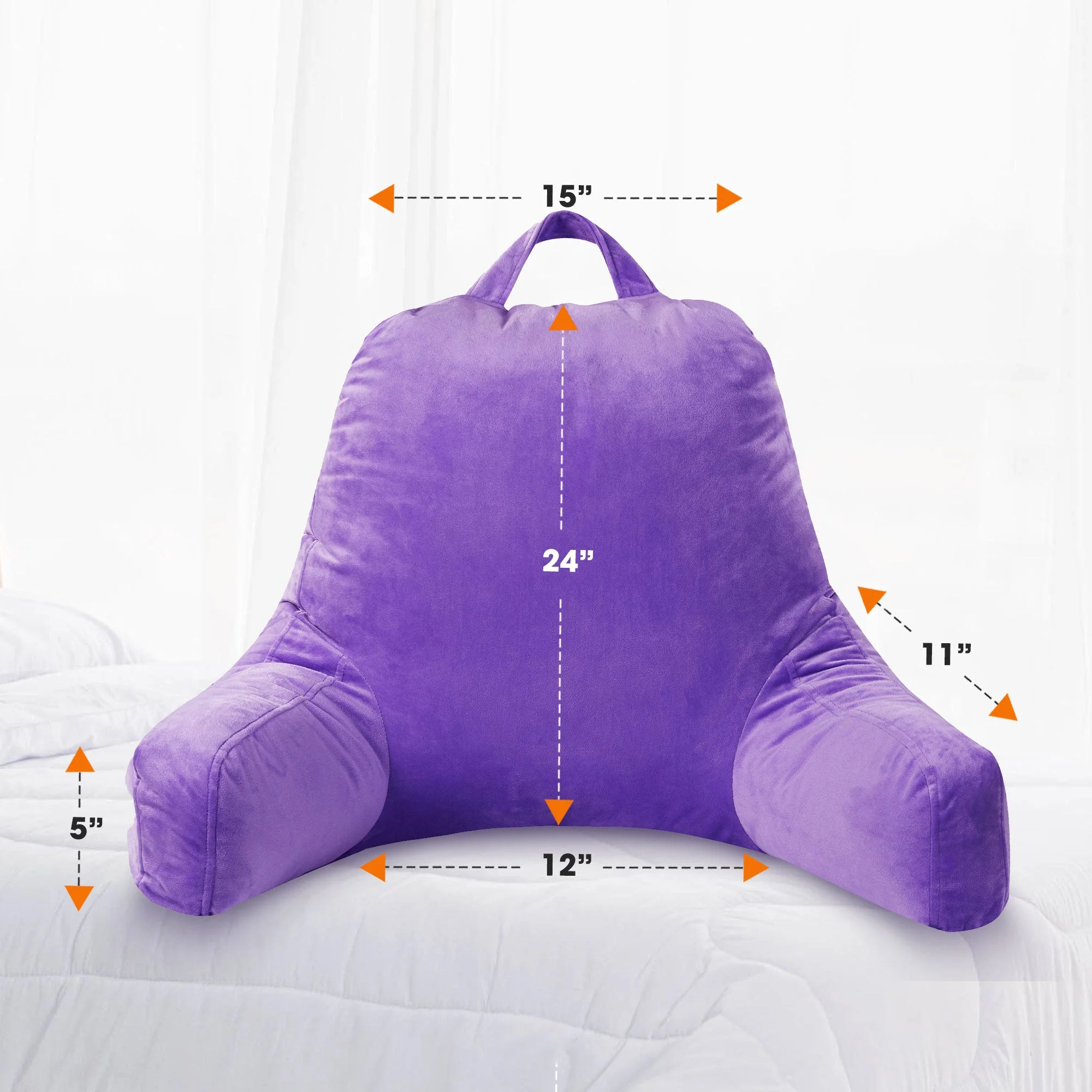 Cheer Collection Shredded Memory Foam TV Pillow & Backrest - Image 45
