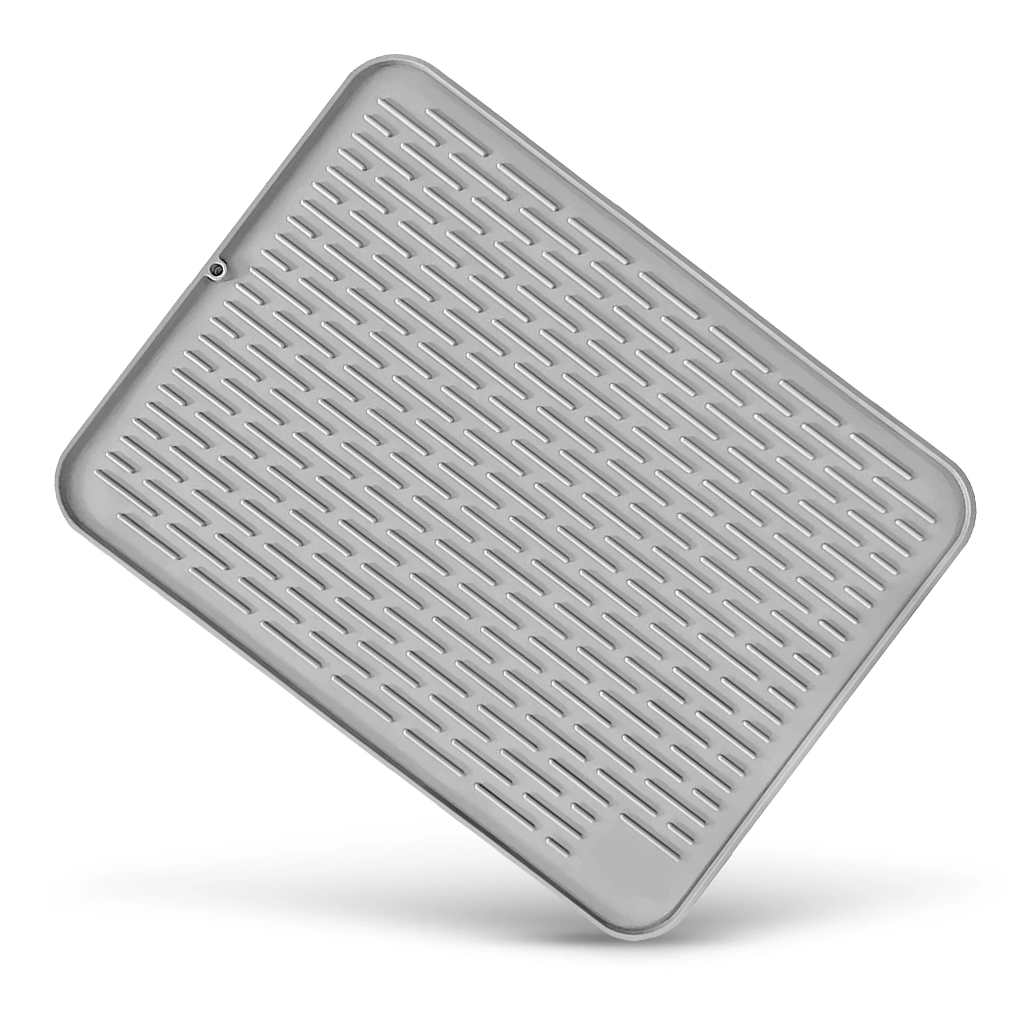 Cheer Collection Silicone Dish Drying Mat for Kitchen Counter, Silicone Drying Pad and Trivet for Dishes, Dishwasher Safe and Heat Resistant - Image 9