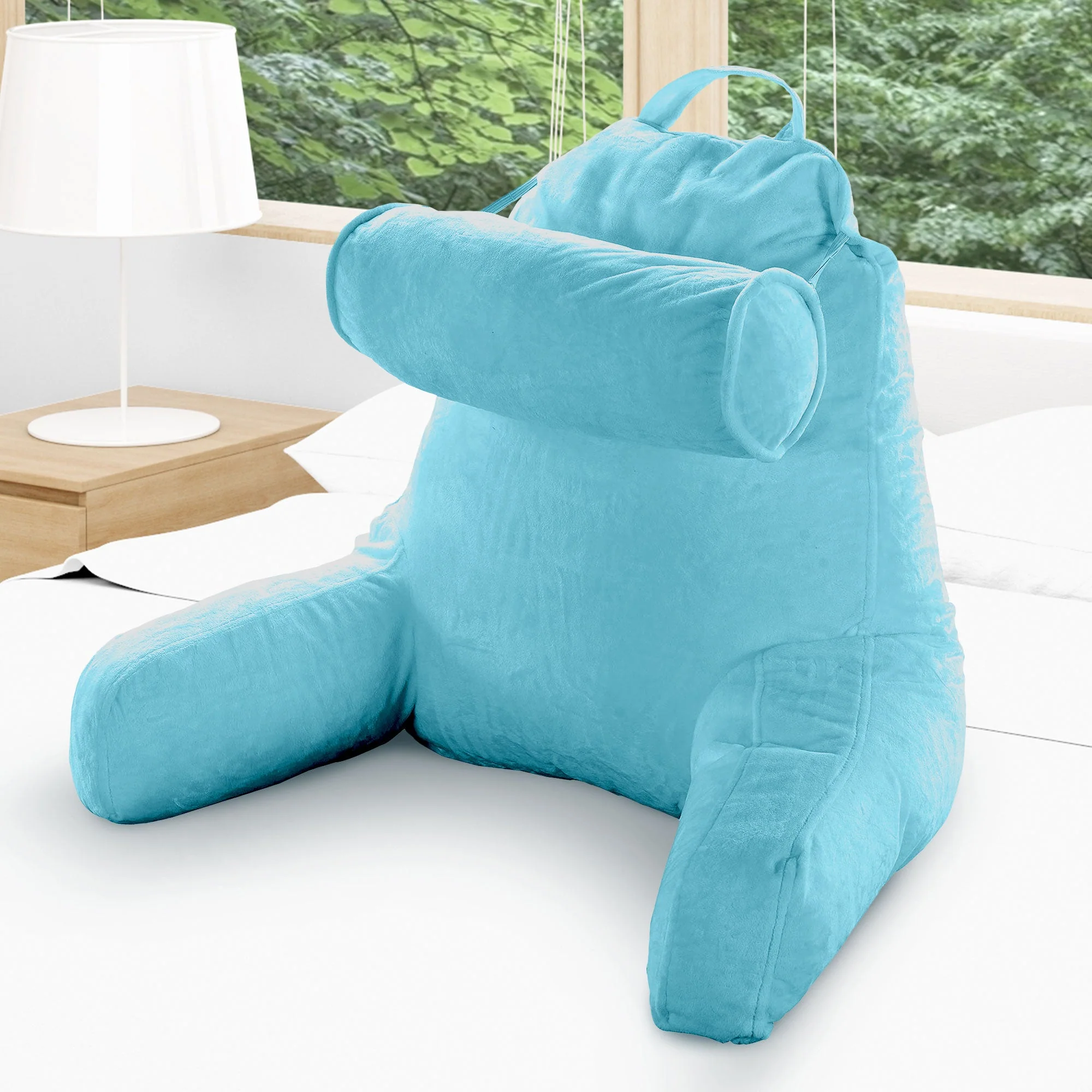Cheer Collection TV & Reading Pillow with Detachable Cervical Bolster Backrest , Washable - Image 57