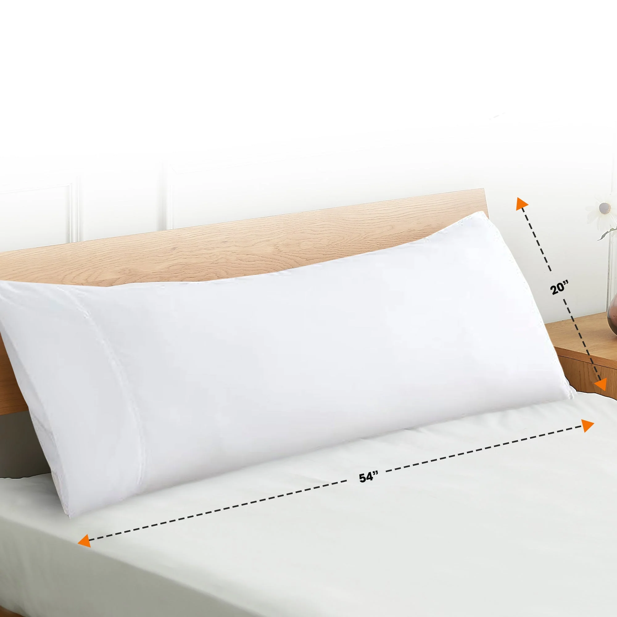 Cheer Collection Ultra Soft Cotton Body Pillowcase (20" x 54") - Image 3