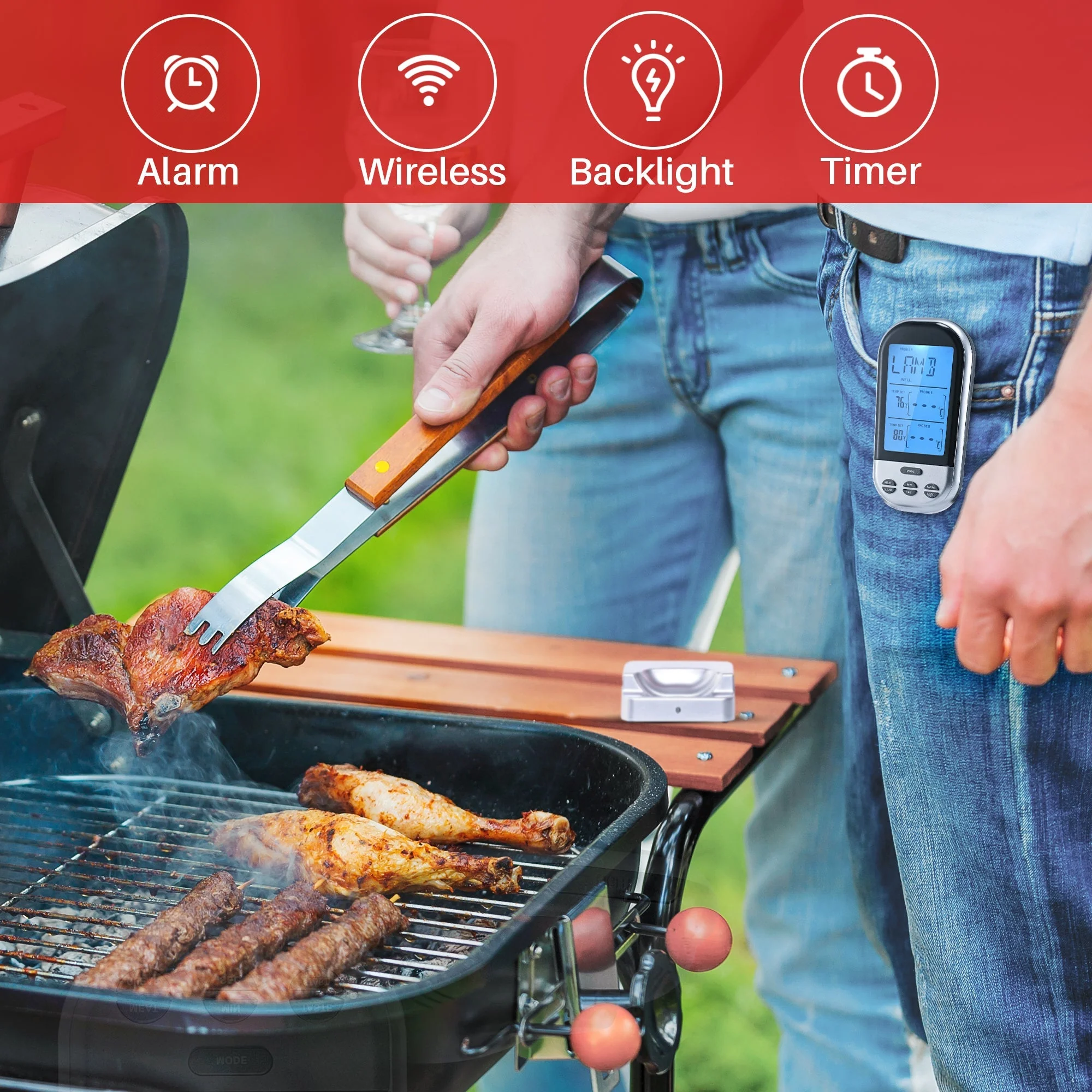 Cheer Collection Wireless Digital Food Thermometer - Image 2