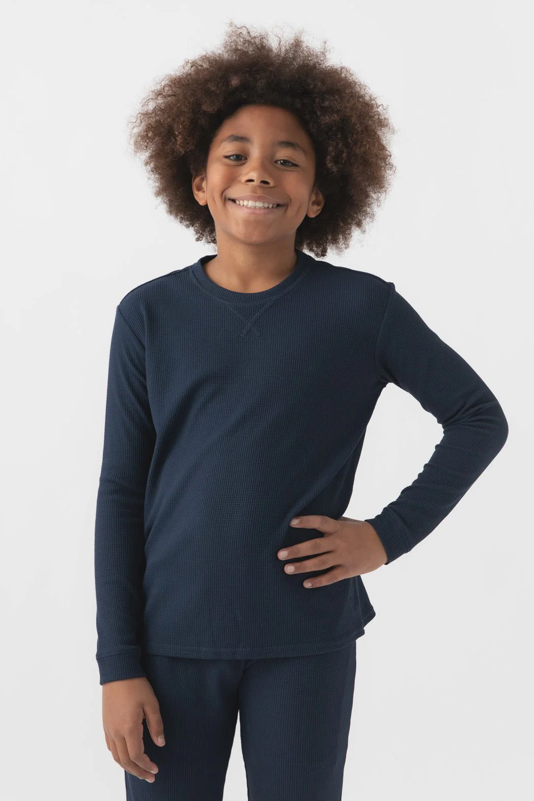 Children's Bamboo Waffle Knit Base Layer Long Sleeve - Last Chance - Image 9