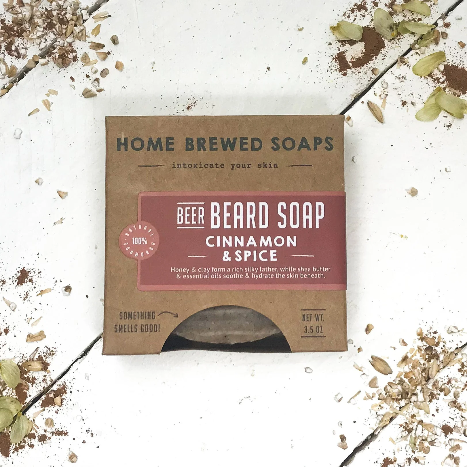 Christmas Gift Box for Men - Beard Care Kit - Cinnamon Spice by Home Brewed Soaps - Image 2