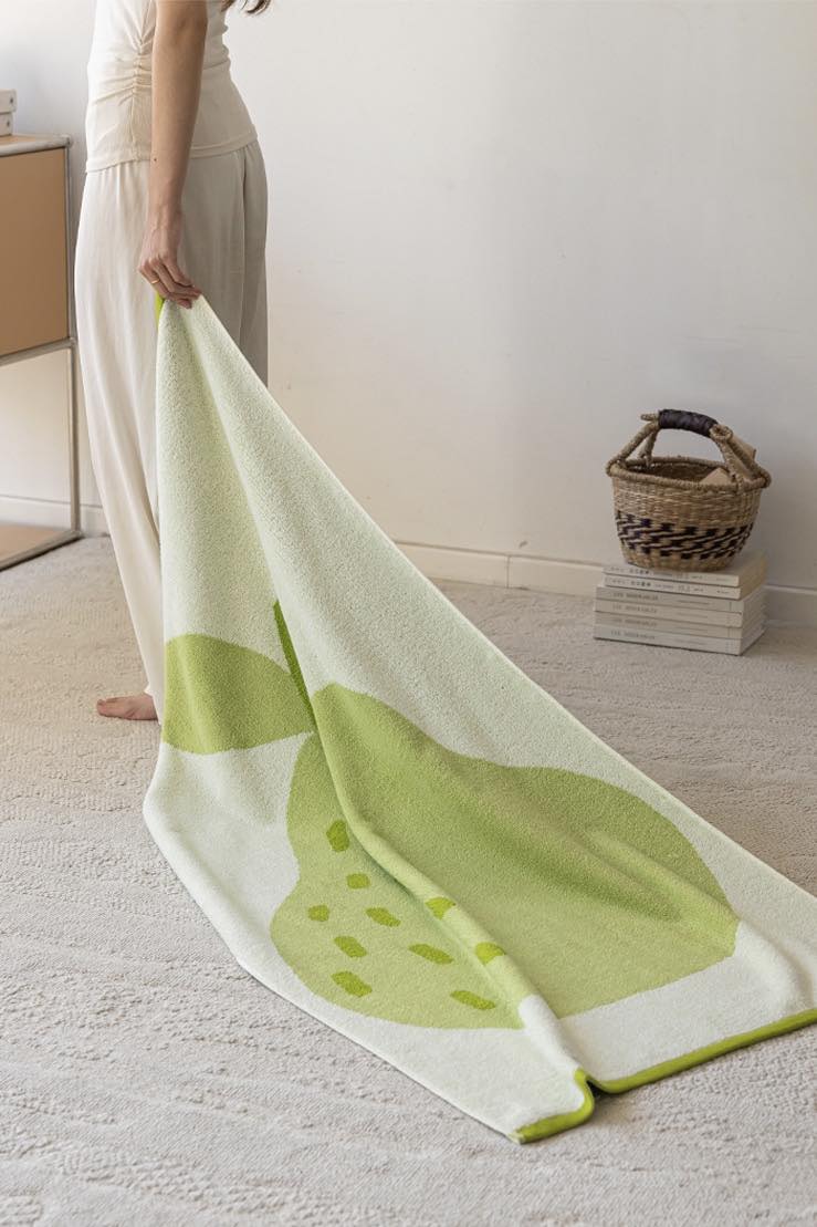 Cute Whimsical Pear Bath Towel - Ultra Soft, Absorbent, 100% Staple Cotton - Image 4
