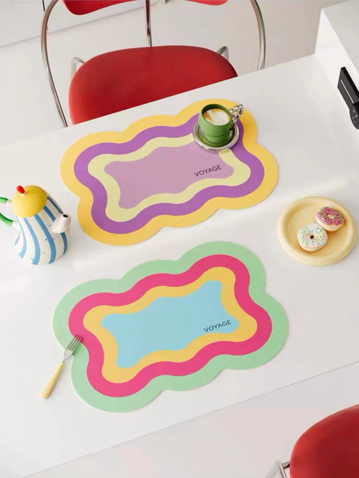 Dopamine Scalloped-edge Placemat Set Of 4 Pcs for Whimsical Table Setting - Image 3