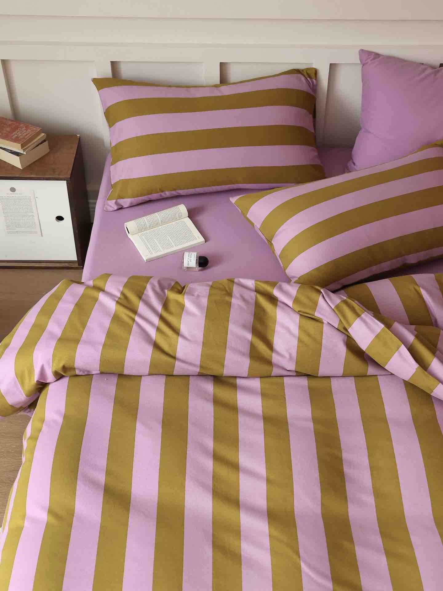 Dopamine Stripe Duvet Set With Pillowcases & Fitted Sheet - Image 6