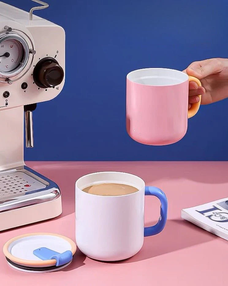 Dopamine Vacuum Insulated Coffee Mug with Lid & Handle - Image 4