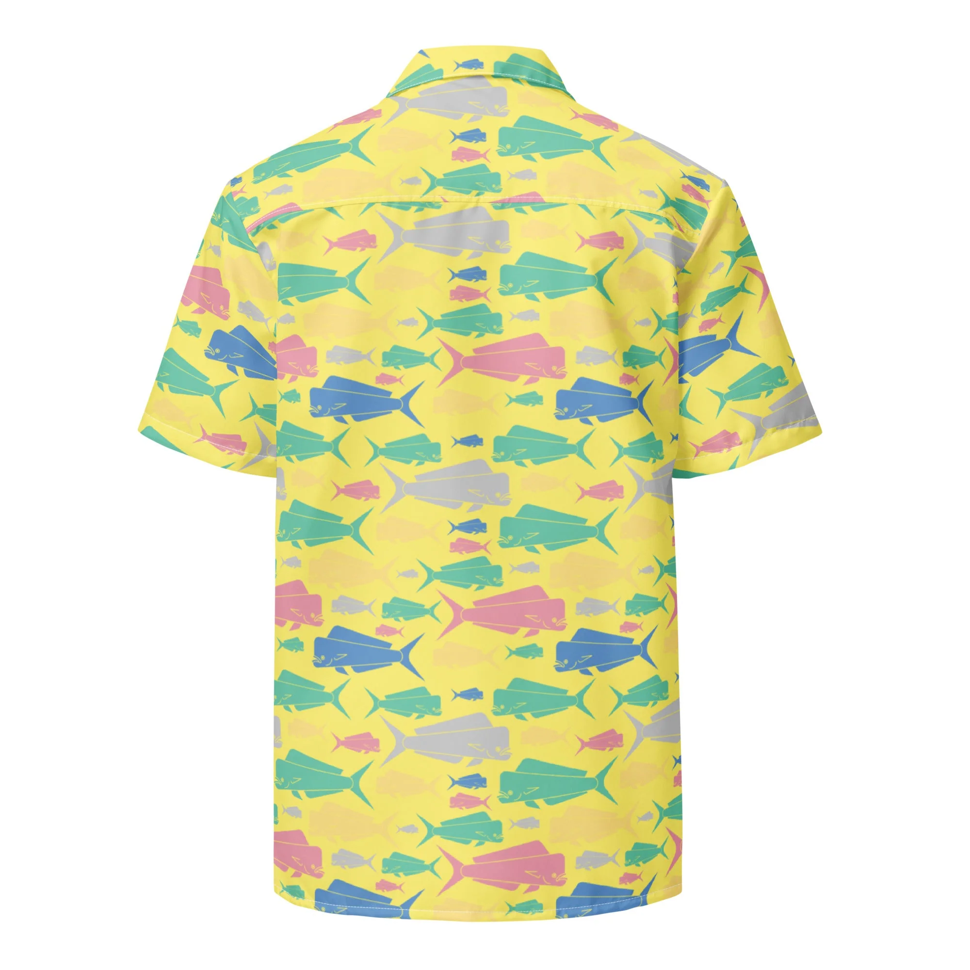 Dorado Fish Island Button Down Hawaiian Shirt - Coastal Summer 2024 Collection - Image 3