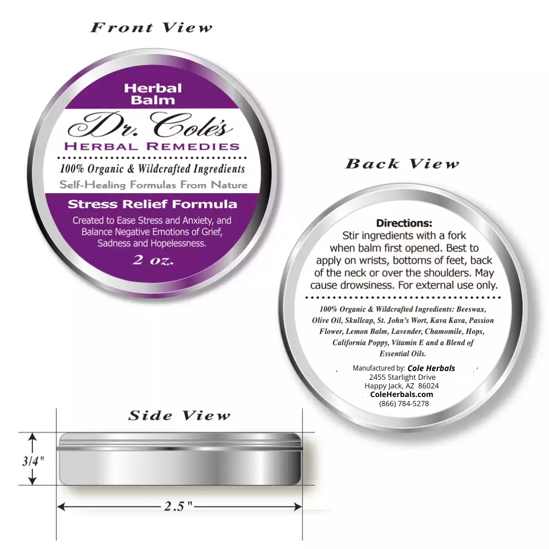 29 - Dr. Coleās Organic Stress Relief Herbal Balm - Image 2