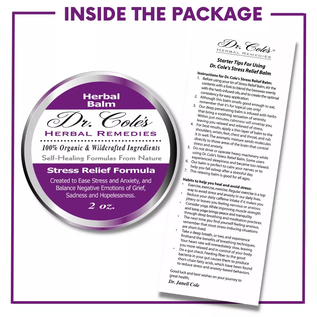 29 - Dr. Coleās Organic Stress Relief Herbal Balm - Image 3