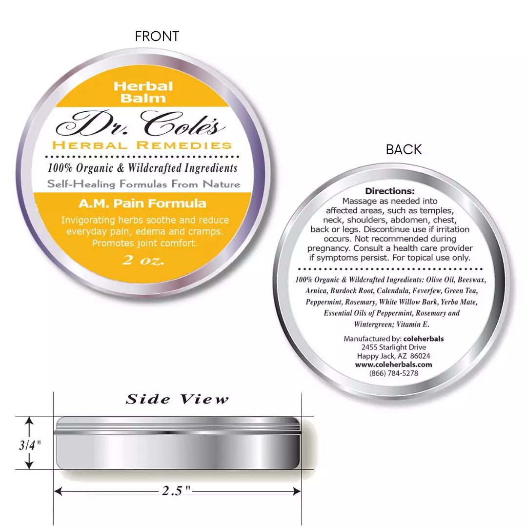 21 - Dr. Cole's A.M. Pain Herbal Balm - Image 2
