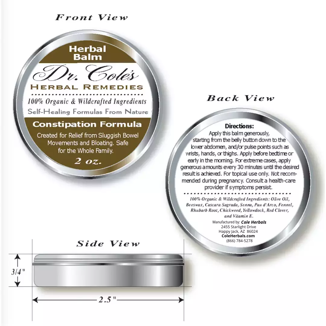 Dr. Cole's Hemorrhoid Balm, Salts, and Constipation Balm Bundle - Image 3