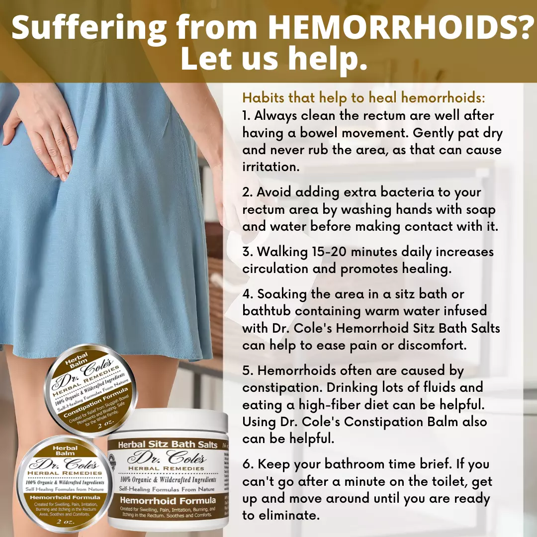 Dr. Cole's Hemorrhoid Balm, Salts, and Constipation Balm Bundle - Image 5