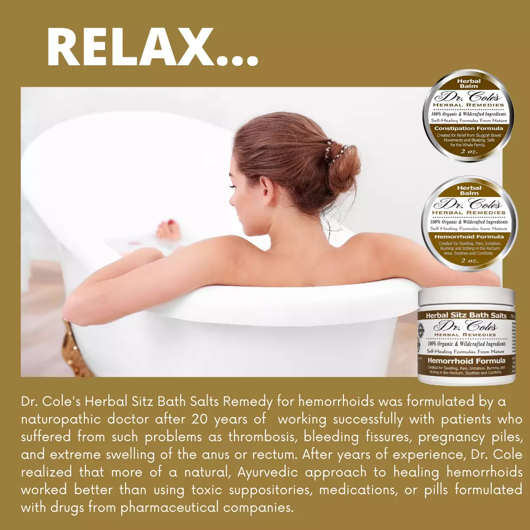 Dr. Cole's Hemorrhoid Balm, Salts, and Constipation Balm Bundle - Image 7