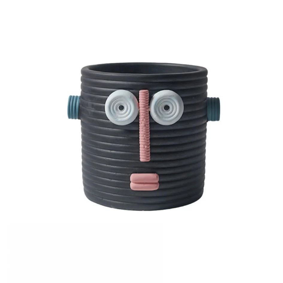 Dummy Robot Plant Flower Pot, Handmade Indoor / Outdoor Whimsical Ceramic Pots - Image 13
