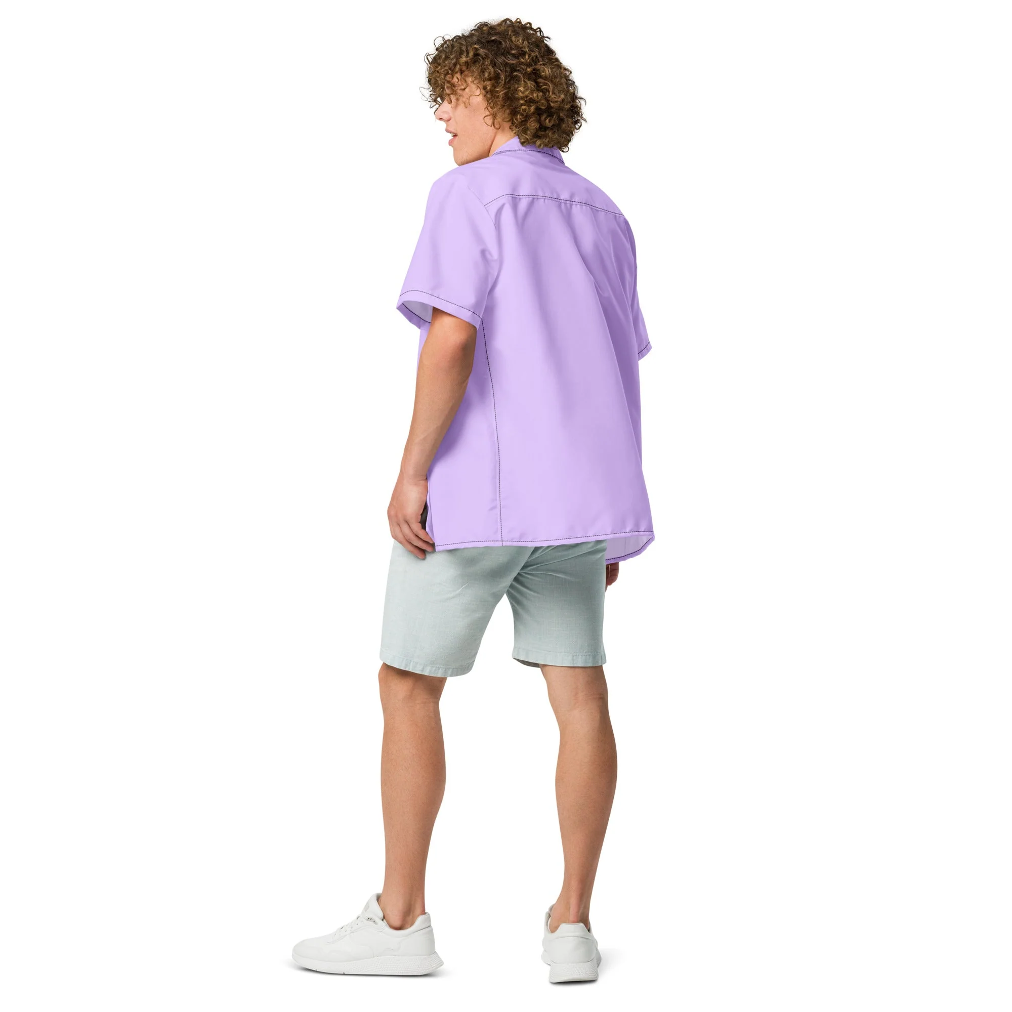 Elegant Recycled Polyester Camp Shirt | Deep Purple | Eco-Friendly Gift for Him | Pulls 2 Pounds of Ocean Plastic - Image 4