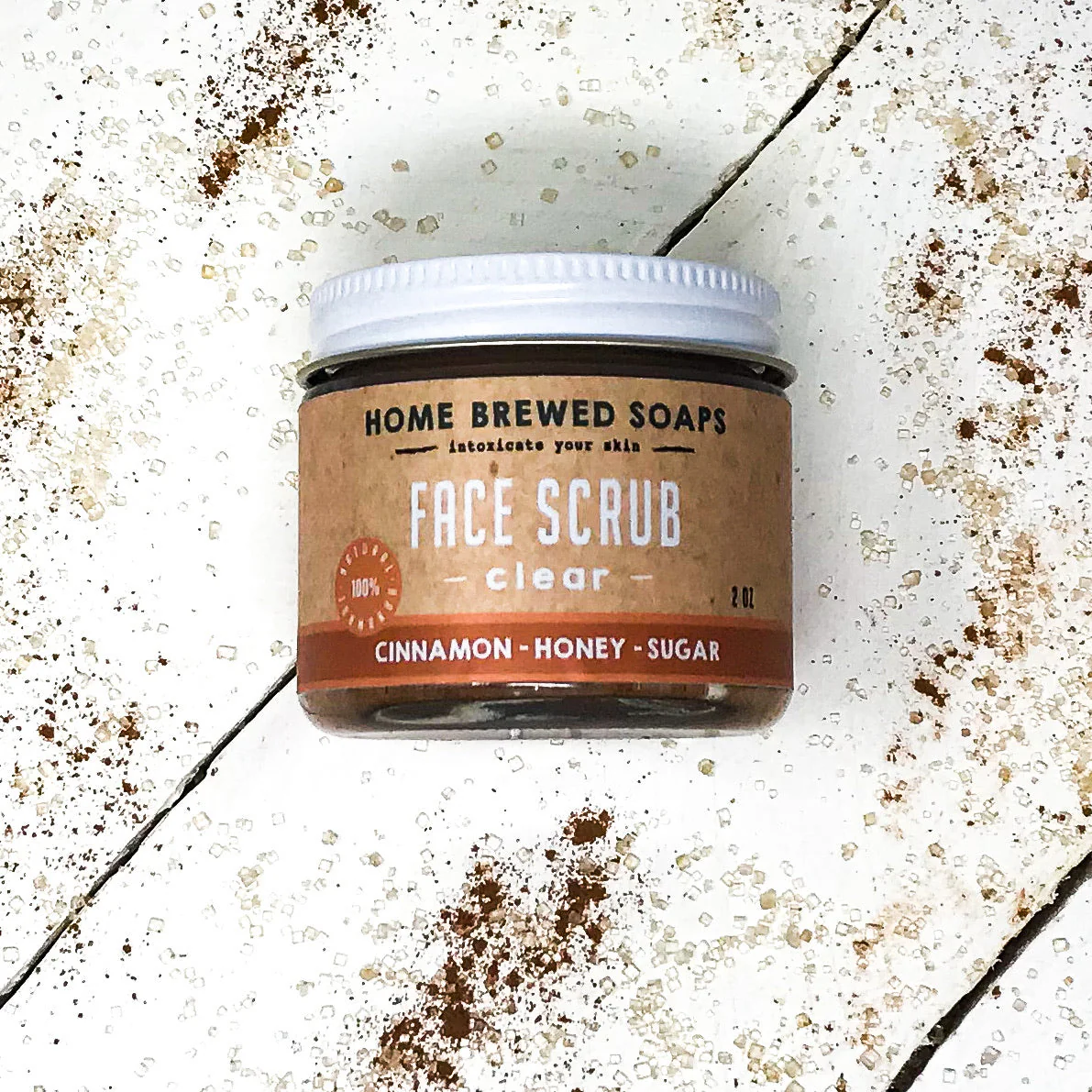 Face Scrub - Natural Acne Skin Care - Sugar Scrub by Home Brewed Soaps - Image 4
