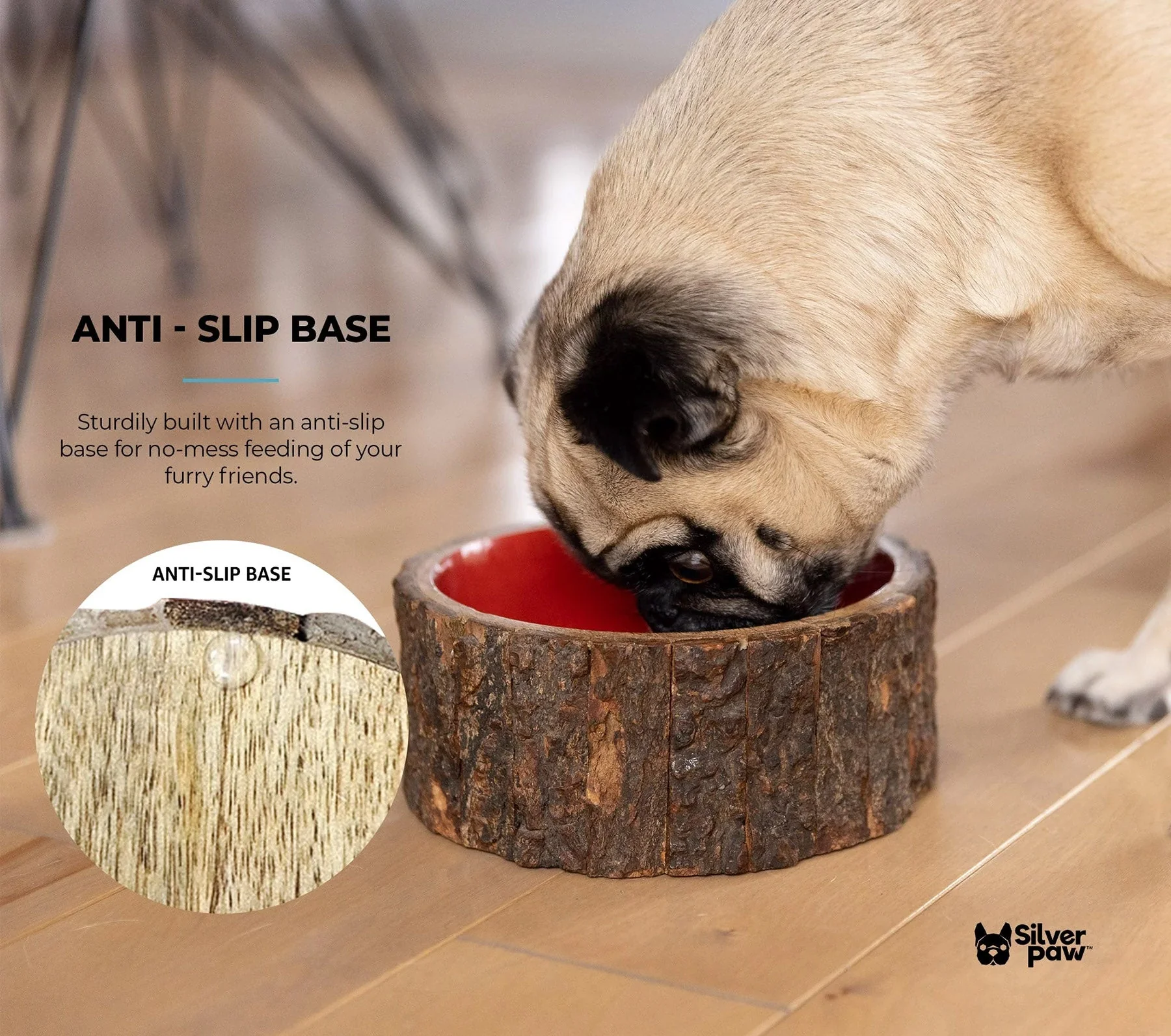 🐶 Farmhouse Wood Dog Bowl – BPA-Free, Non-Slip & Stylish Pet Dish (32oz) - Image 6