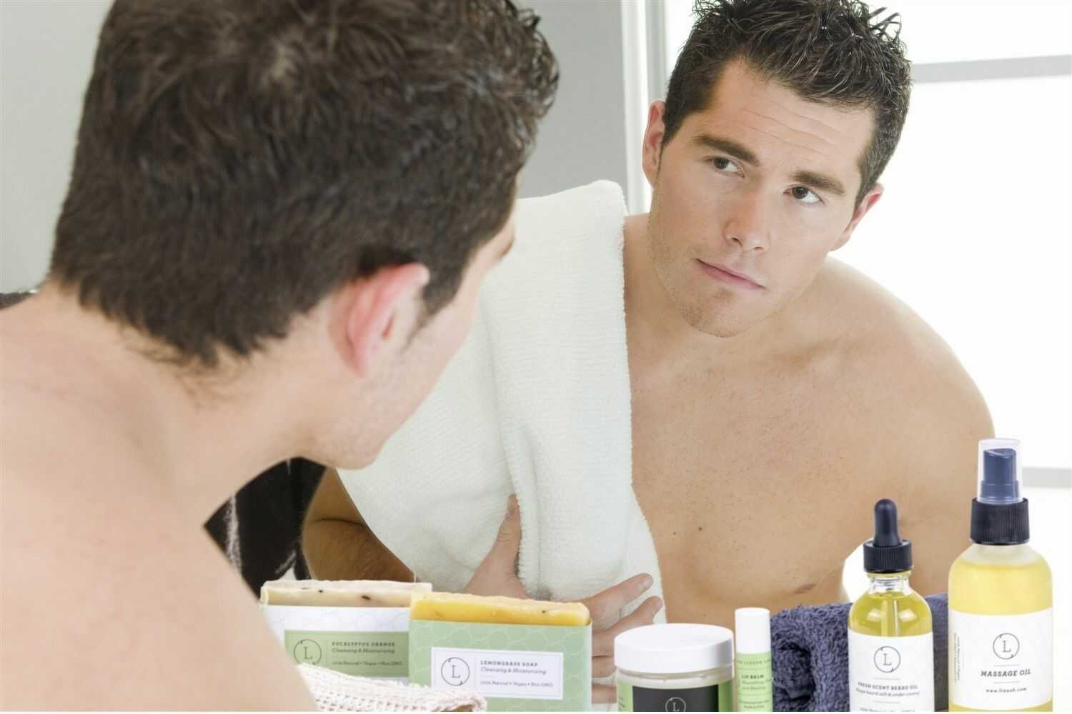 Fresh earthy Natural skincare set, Eucalyptus bath and body, Men Grooming kit/Body oil - Image 3