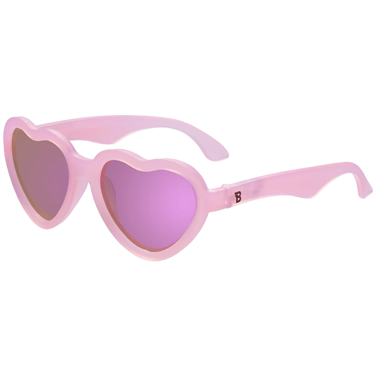 Frosted Pink Heart | Purple Polarized Mirrored Lenses - Image 2