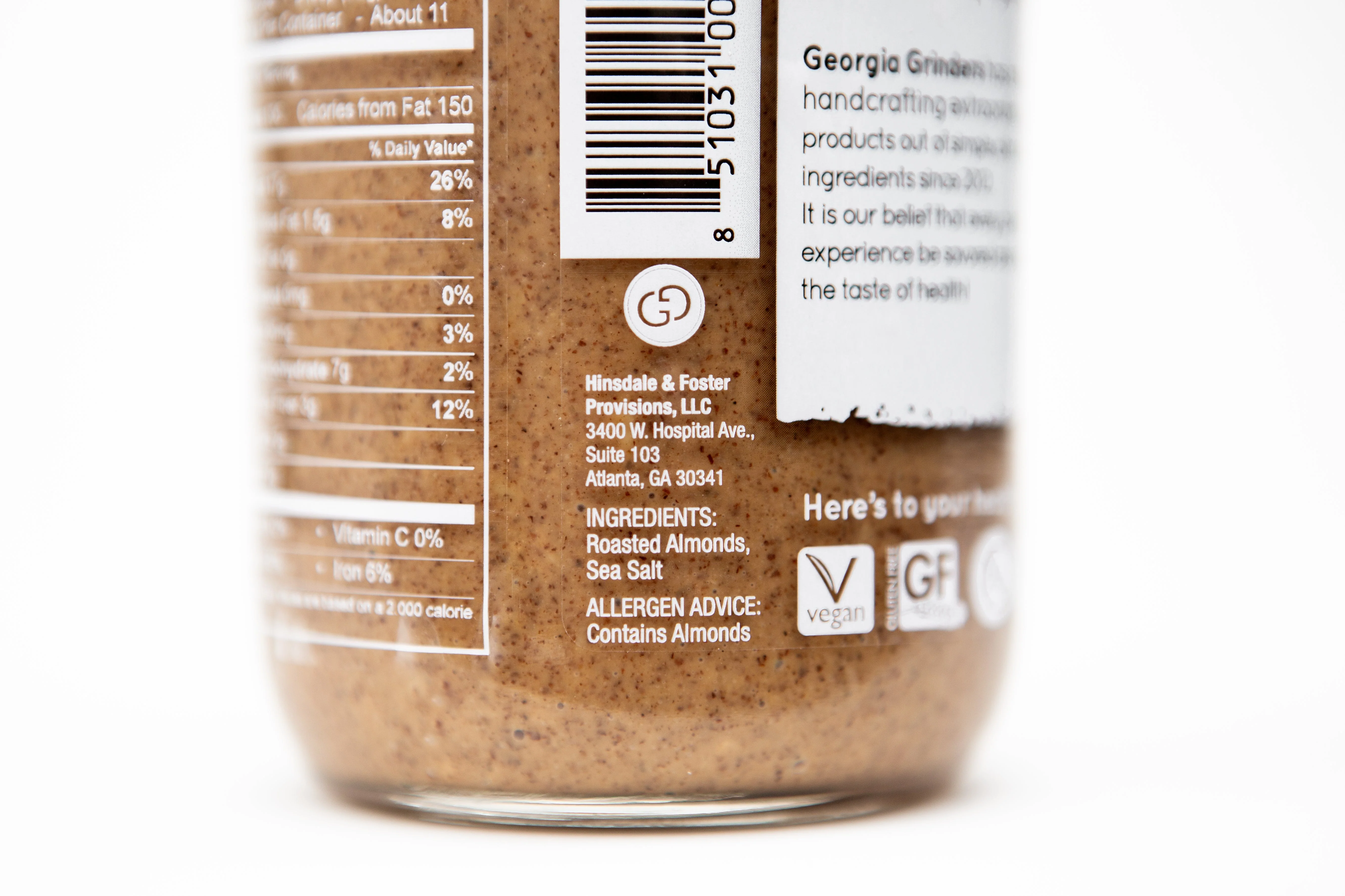 Georgia Grinders Almond Butter Mix Pack (Two 12oz jars of each; Original Almond Butter and Salt Free Almond Butter) - (CP-CL) by Georgia Grinders - Image 3