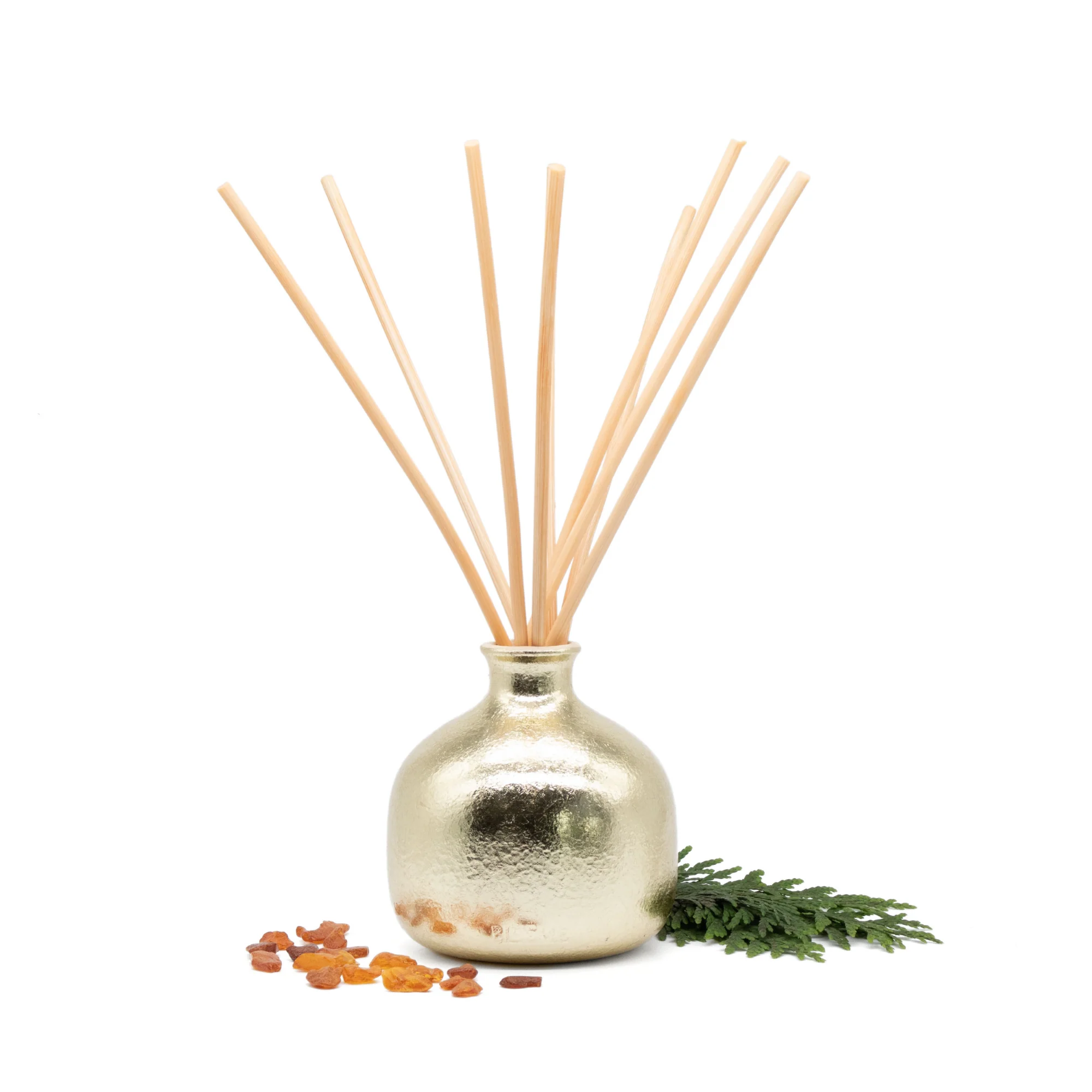 Gold Large Refillable Diffuser - Festive - Noble Fir & Amber - Image 3