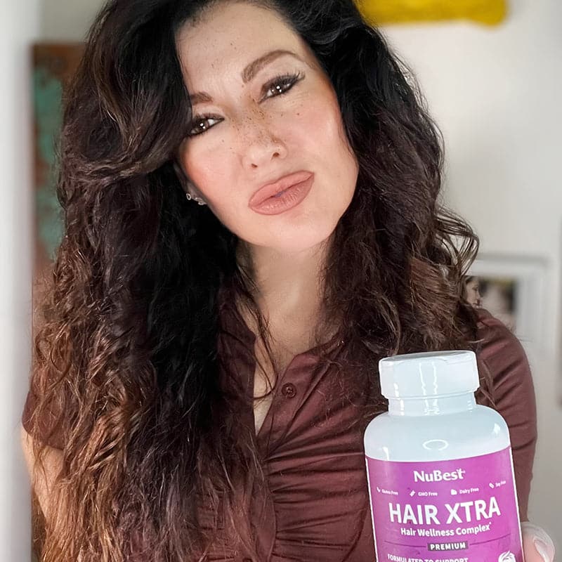 Hair Xtra, Premium Hair Growth Support for Men & Women, 60 Vegan Capsules by NuBest NutritionĀ® - Image 9
