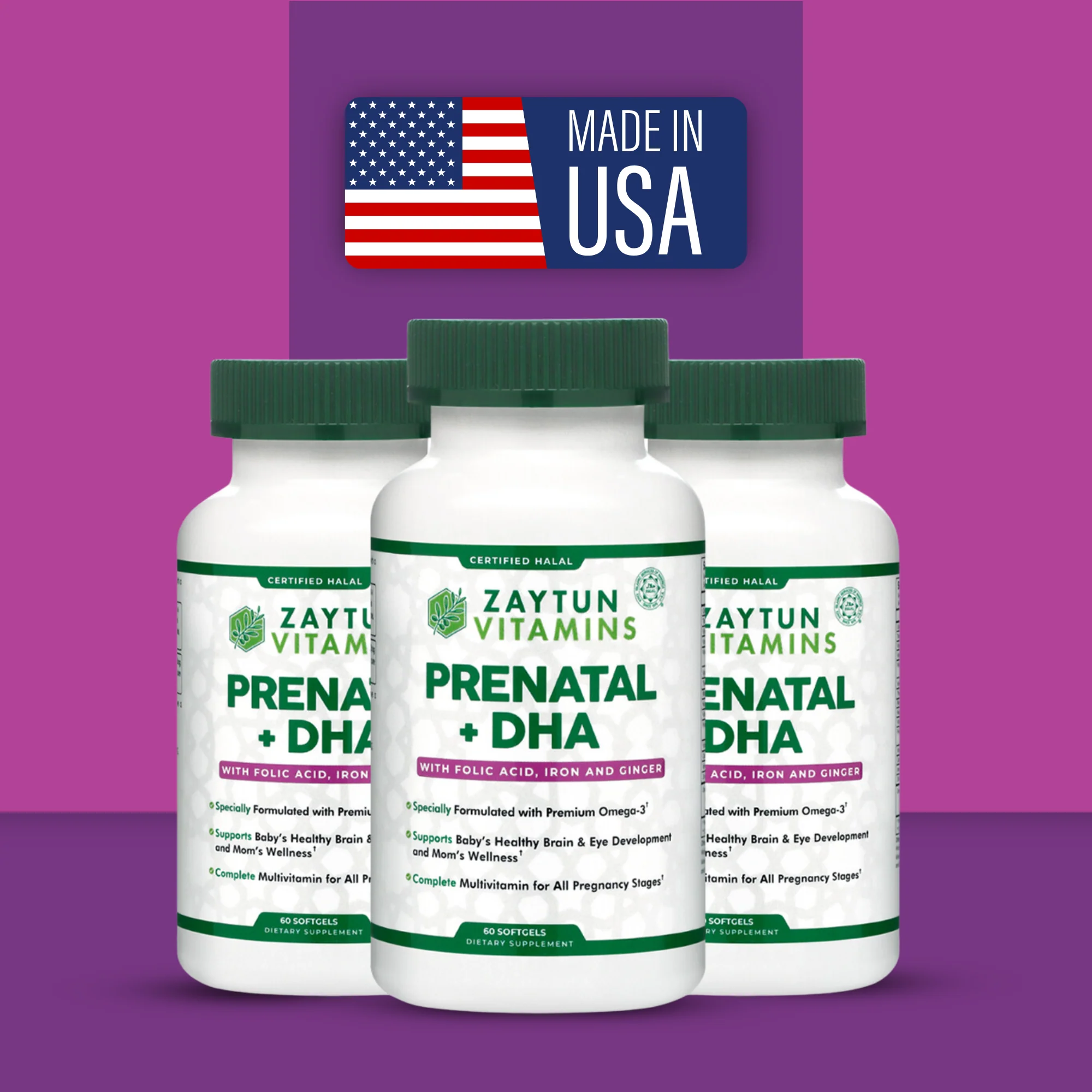 Halal Prenatal Vitamins + DHA & Ginger - Image 6