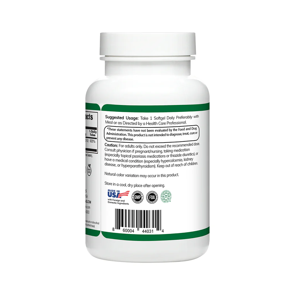 Halal Vitamin D3 5000 IU Softgels (3Pack) - Image 3