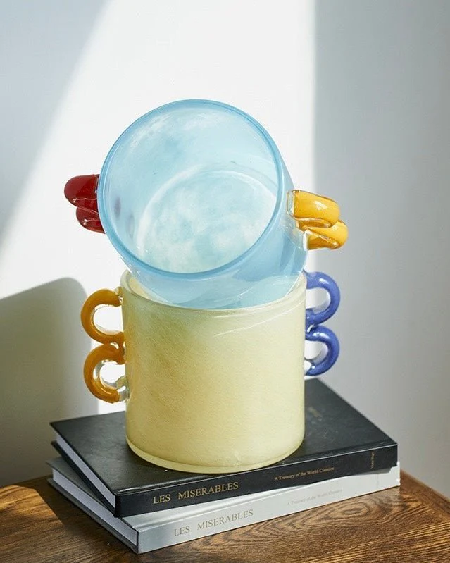 Handblown Whimsical Cylinder Vase - Eclectic Table Setting Centrepieces - Image 3