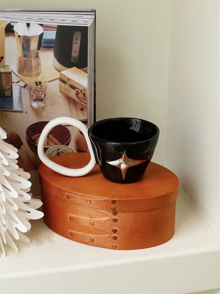 Handmade Ceramic Star Coffee Mug, Eclectic Tea Espresso Cup - Image 5