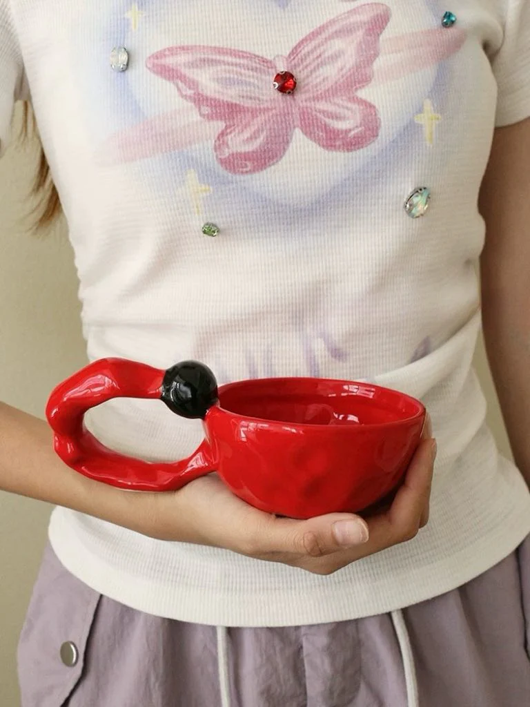 Handmade Irregular Retro Ceramic Bubble Coffee Mug, Espresso Cup - Image 2