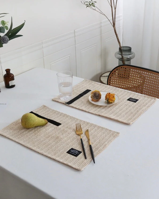 Handmade Retro Nordic Woven Reed Placemat for Elegant Table Setting - Image 6