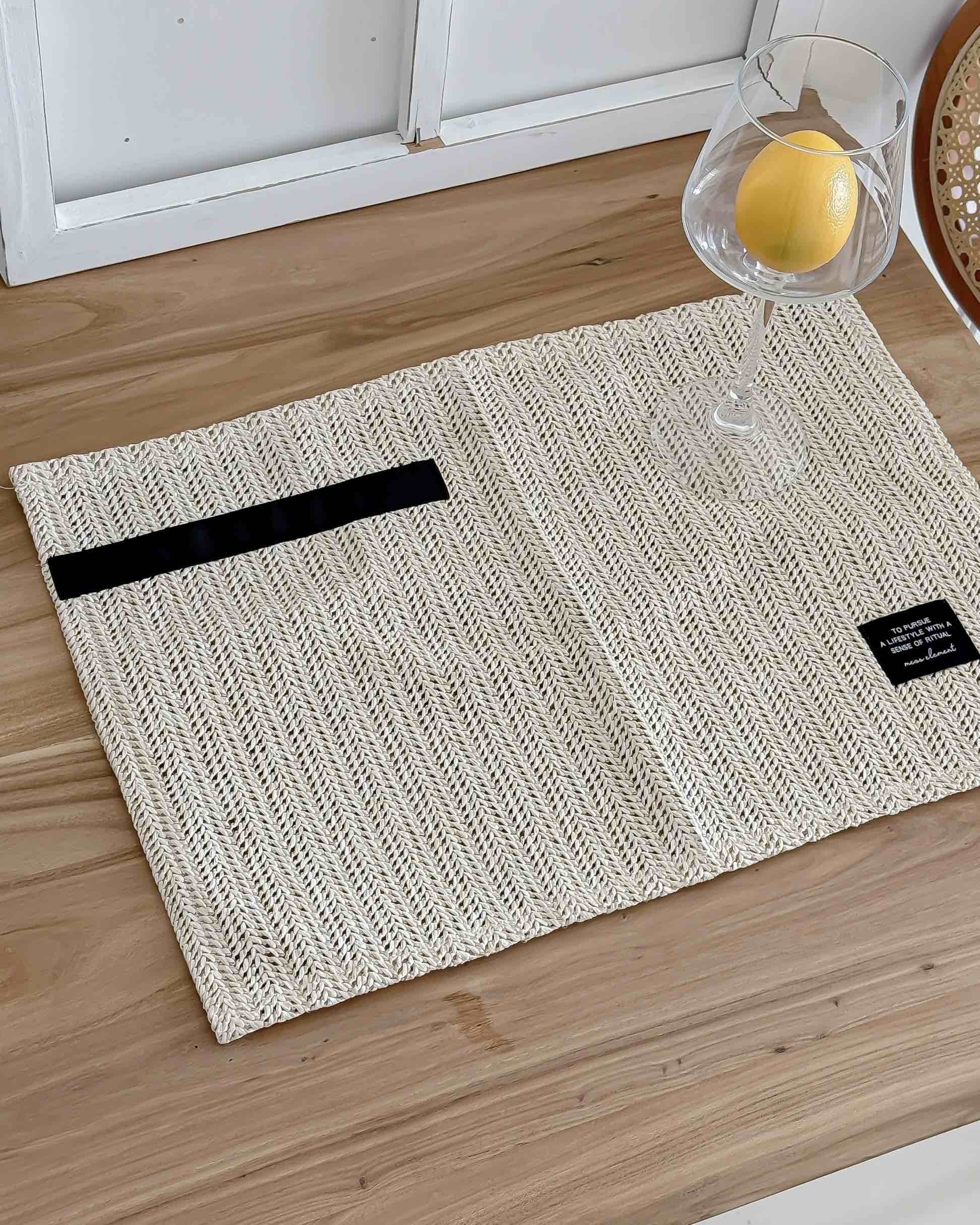 Handmade Retro Nordic Woven Reed Placemat for Elegant Table Setting - Image 8