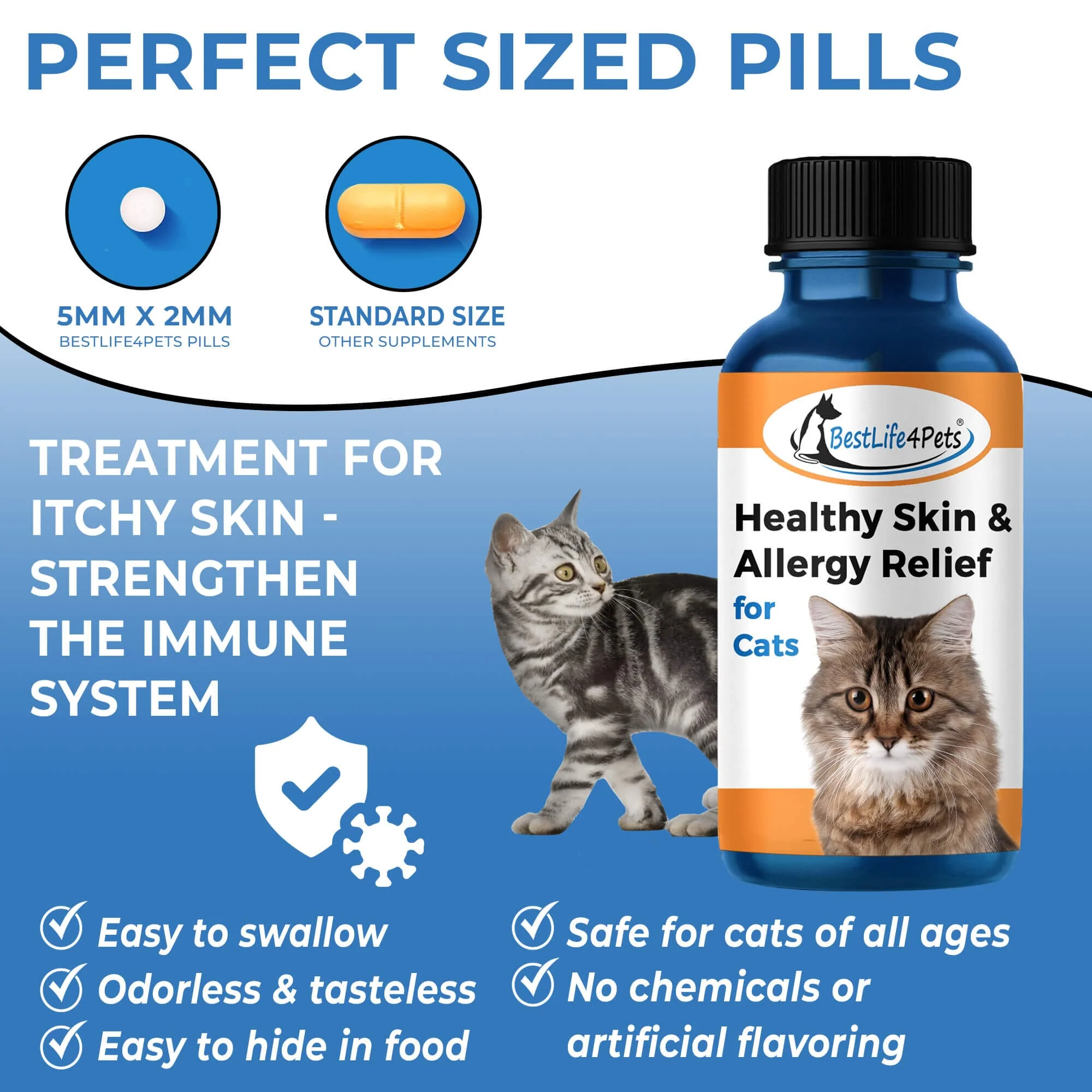 Healthy Skin for Cats - Cat Miliary Dermatitis, Skin Allergy & Cat Scabs Remedy by BestLife4Pets - Image 6