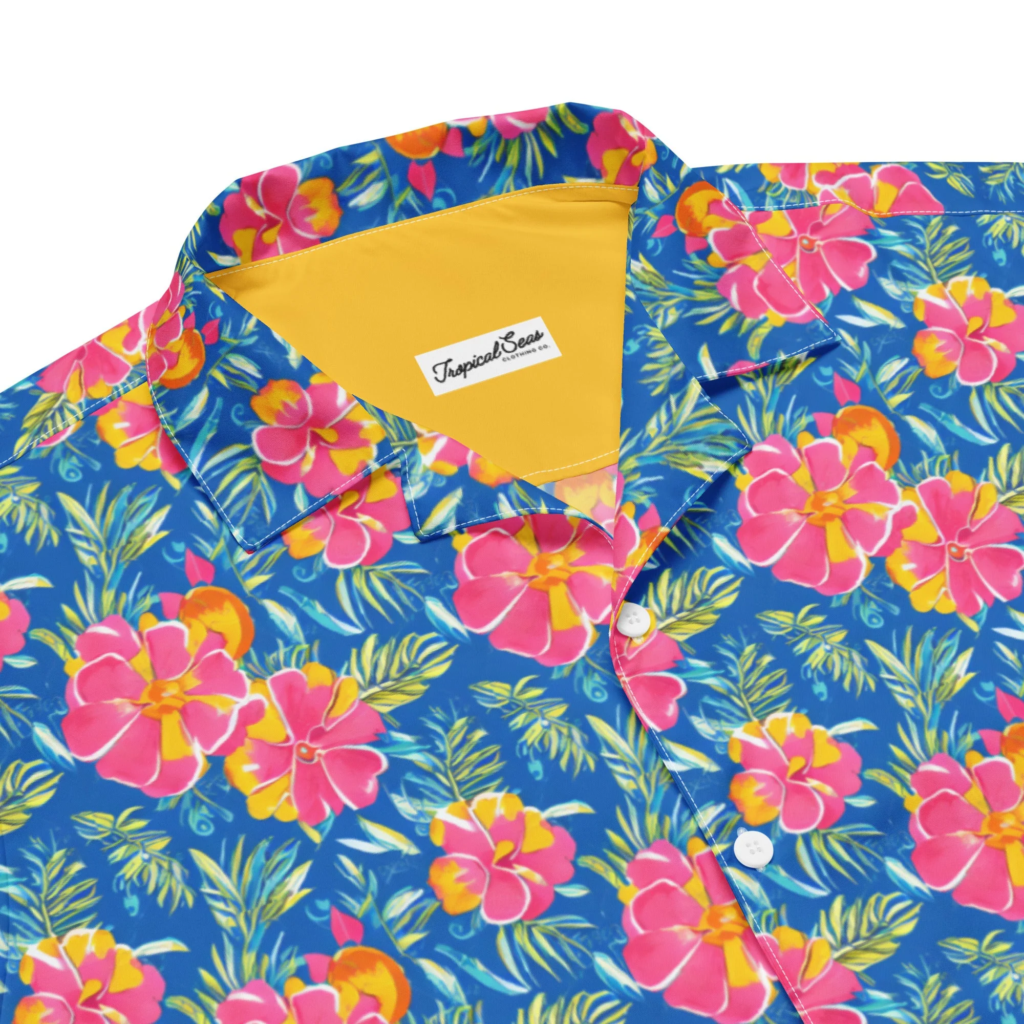 Hibiscus Lagoon Button Down Hawaiian Shirt - Coastal Summer 2024 Collection - Image 2
