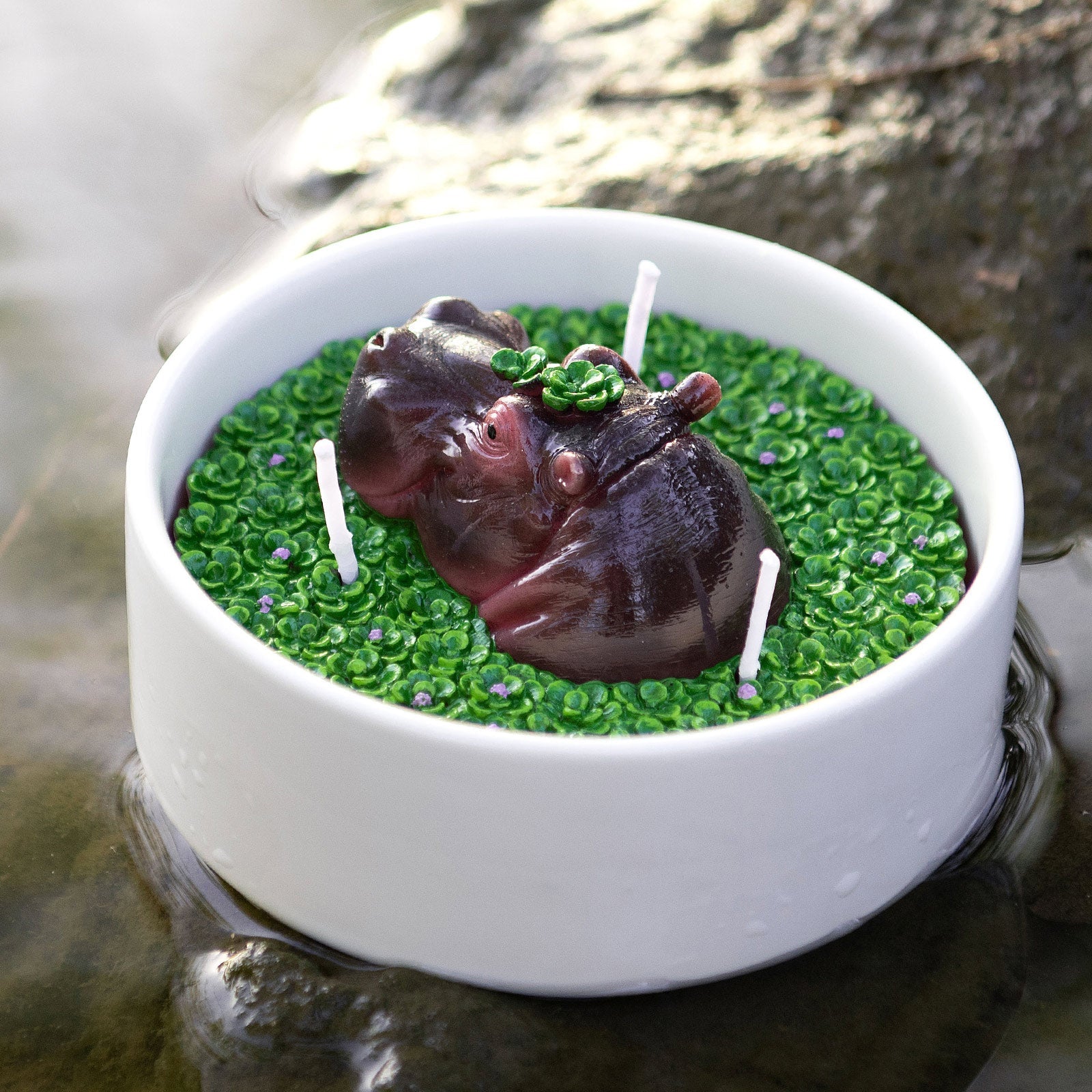Hippo Aromatherapy Scented Candle  Bowl - Image 2