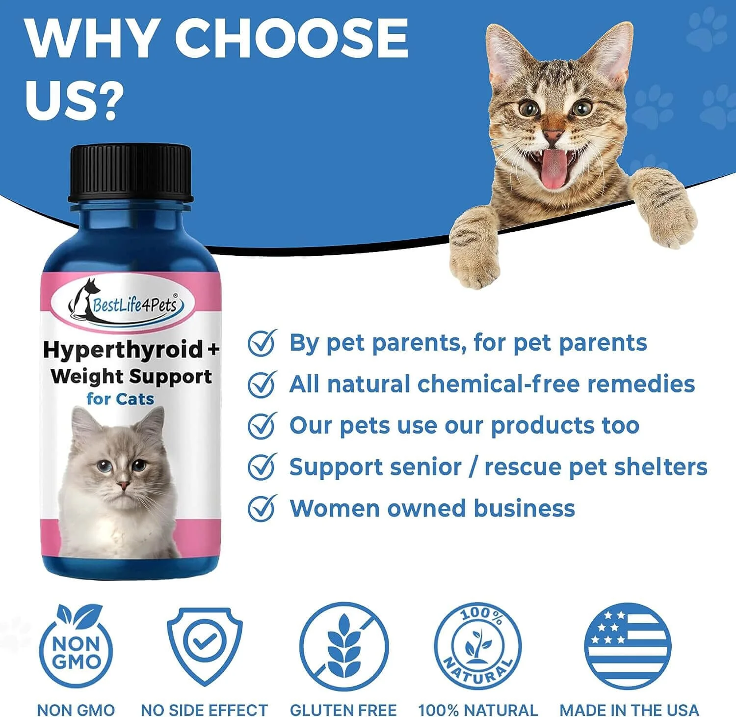 Hyperthyroidism Supplement for Cats - Treats Cat Hyperthyroid, Patchy Hair Loss, and Helps Cat Weight Gain by BestLife4Pets - Image 7