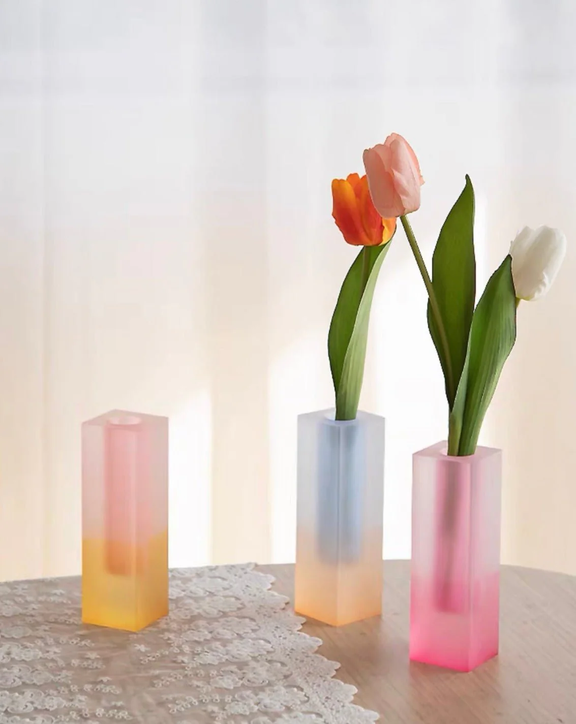 Iridescence Vase - Modern Whimsical Eclectic Decorative Table Setting Centerpiece Vase - Image 3