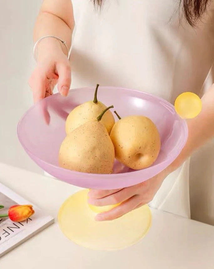 Jelly Bean Footed Tray Fruit Bowl - Whimsical Dopamine Table Setting Centerpiece - Image 3