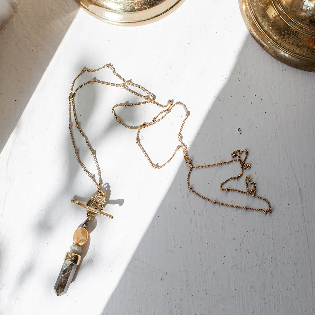 Labradorite Lariat Necklace by SLATE + SALT - Image 2