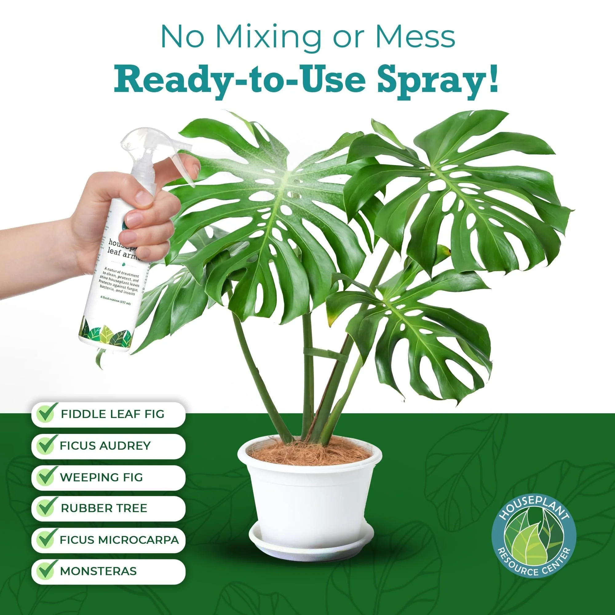 Leaf Armor by Houseplant Resource Center | Natural Indoor Plant Leaf Protectant and Shine Spray for Fiddle Leaf Fig, Ficus Audrey, Monstera and Other Houseplants (8 Fluid Ounces) by Houseplant Resource Center - Image 4