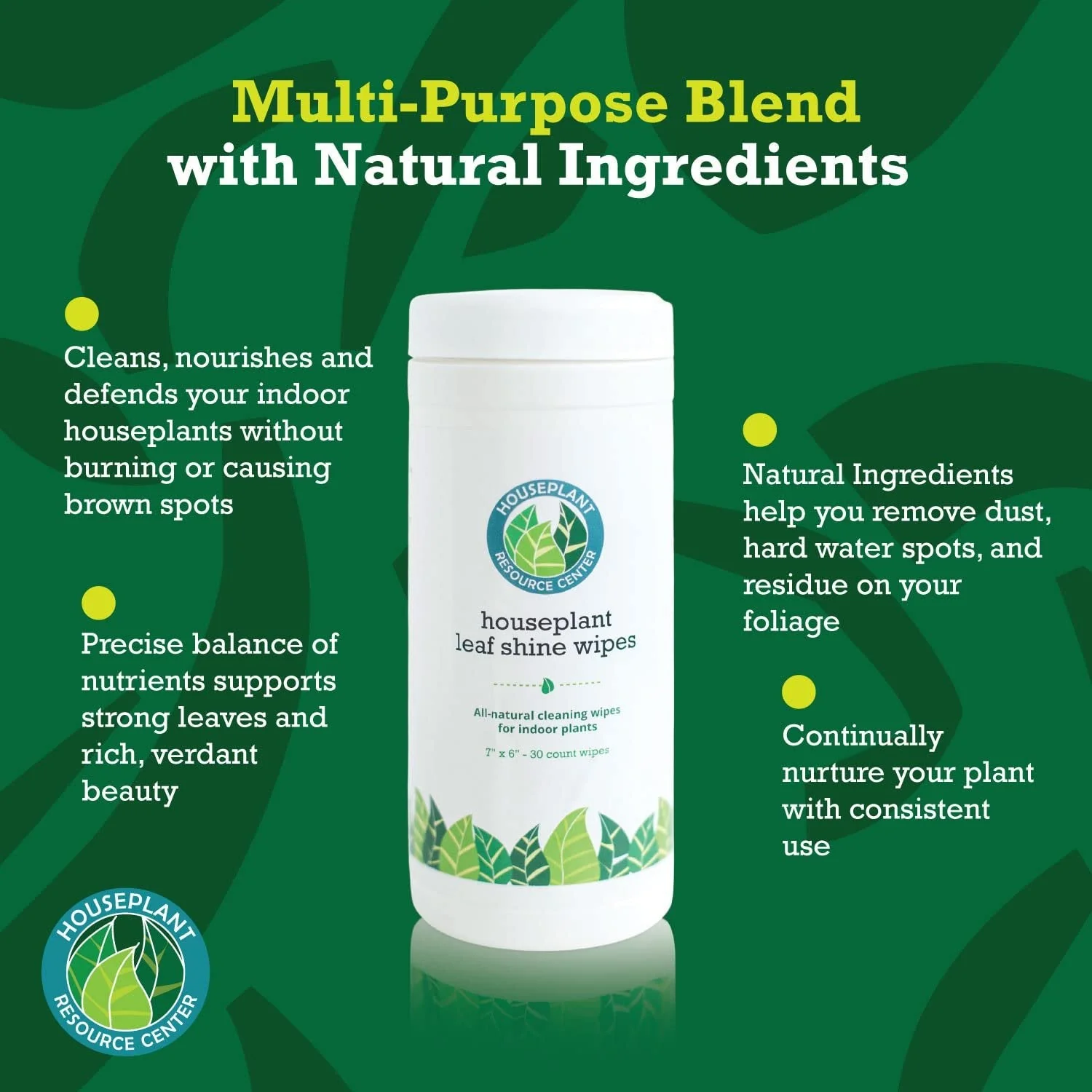Leaf Cleaner Wipes for House Plants - Sparkling Leaf Shine for Indoor Plants - Houseplant Resource Center Plant Cleaning Wipes for Leaves - Root and Plant Duster Wipes (30 Count) by Houseplant Resource Center - Image 3