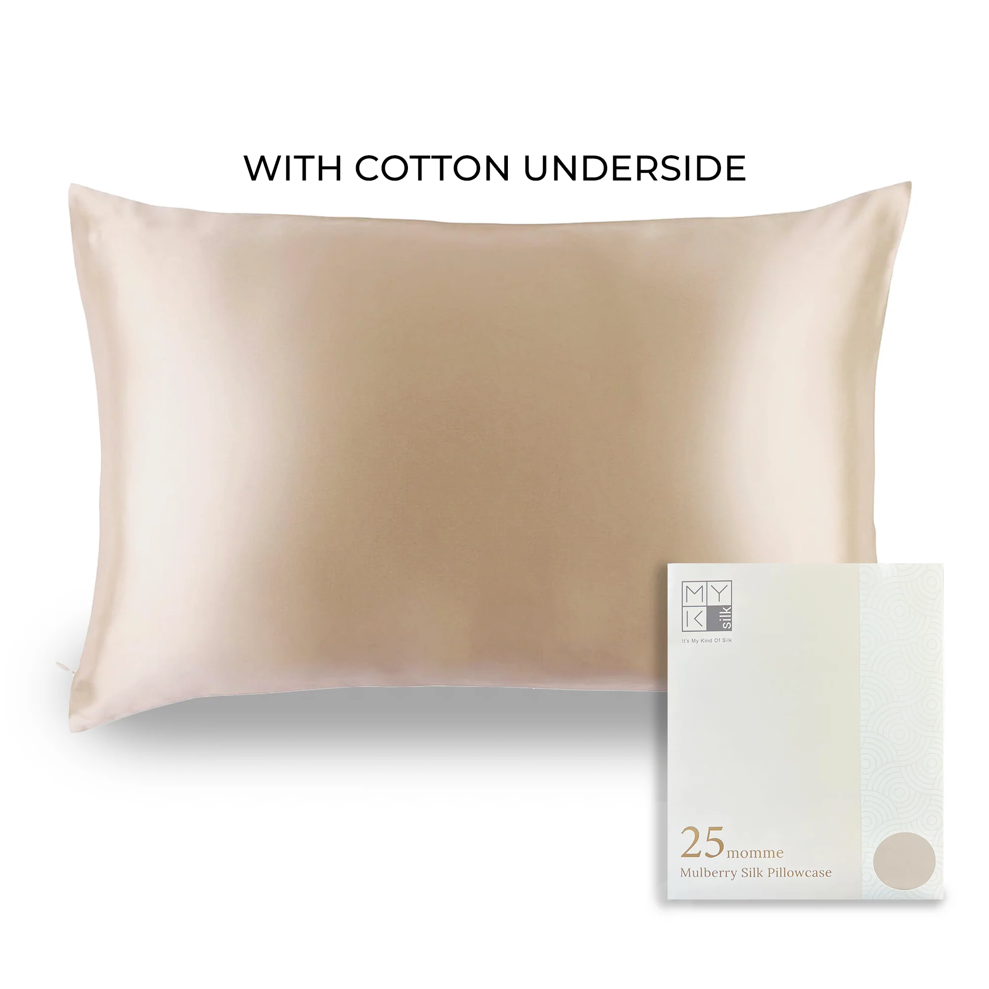Luxury Mulberry Silk Pillowcase with Cotton Underside (25 momme) - Image 27