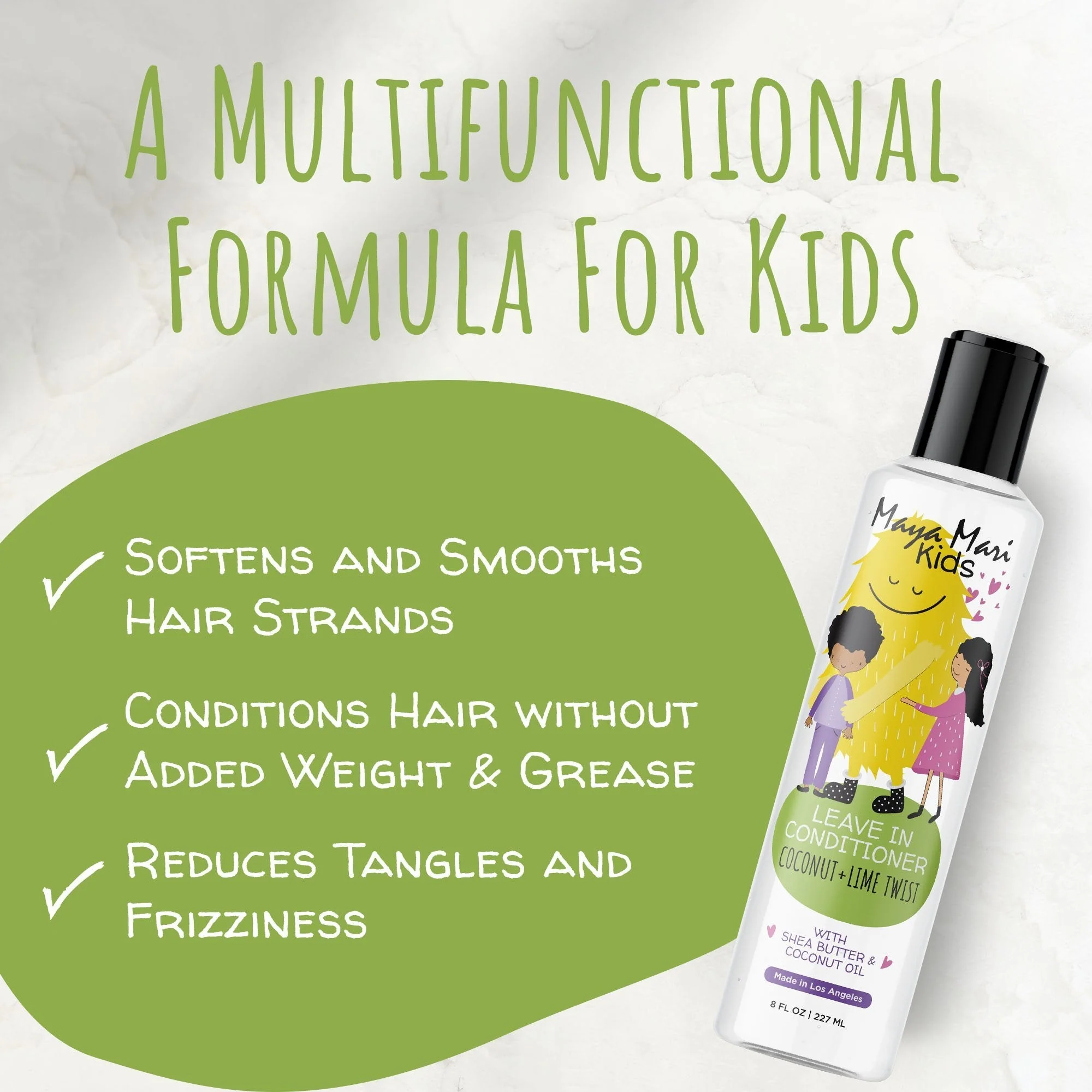 Maya Mari Kids - Curly Hair Kids Ultimate Curls 2-Piece Set - 2-in-1 Shampoo and Conditioner and Leave-In Conditioner by Los Angeles Brands - Image 5