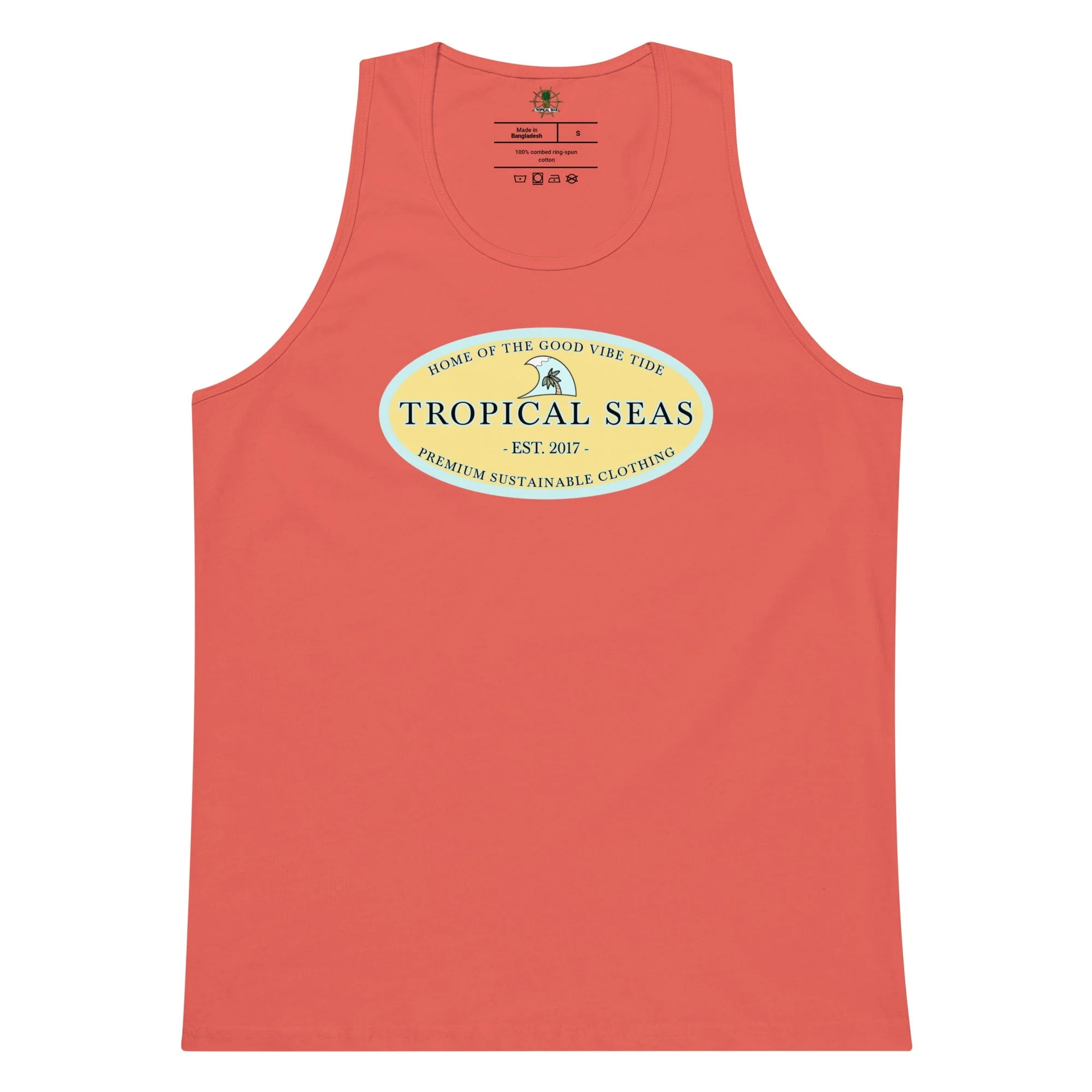 Men’s Premium Tropical Seas Tank Top - Image 7